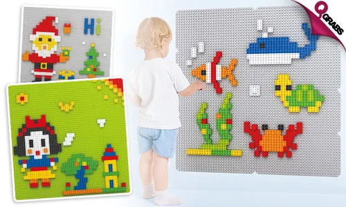 348-Piece DIY Creative Wall Blocks for Kids!